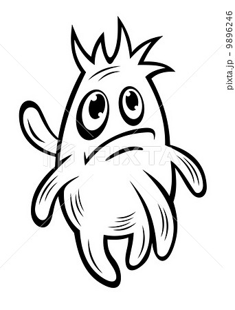 Unhappy little monster with tentacles 9896246