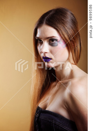 portrait of young beautiful woman creative make up portrait of young beautiful woman creative make up 9899586