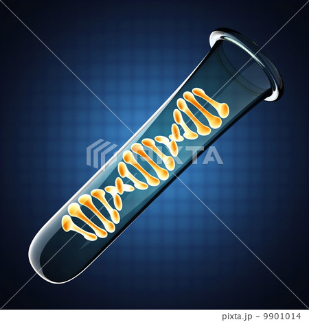 DNA model on blue background 9901014