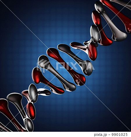 DNA model on blue background 9901025