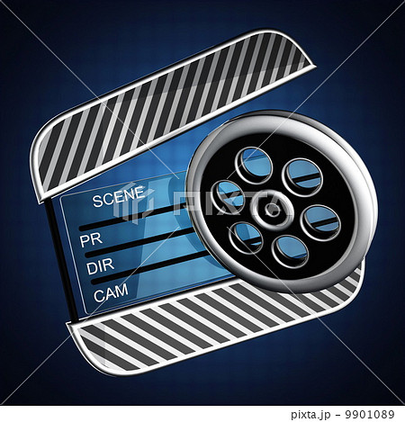 cinema clap on blue background 9901089