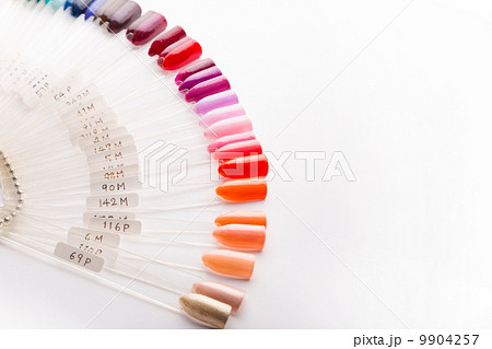 ネイル カラーチャート カラーサンプルの写真素材 ネイル カラーチャート カラーサンプルの写真素材