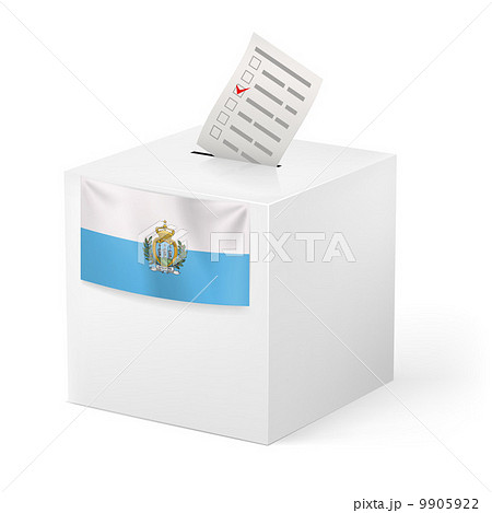 Ballot box with voting paper. San Marino Ballot box with voting paper. San Marino 9905922