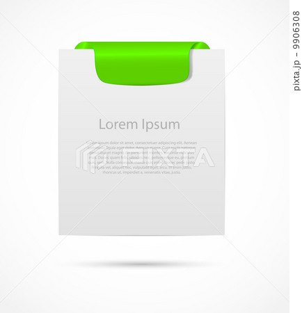 White card with ribbon vector illustration White card with ribbon vector illustration 9906308