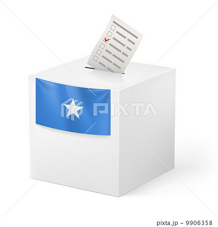Ballot box with voting paper. Somalia 9906358