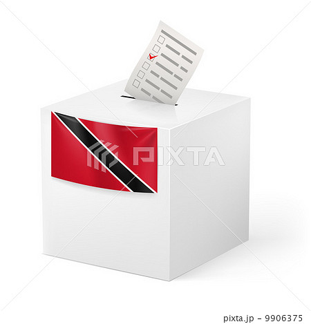 Ballot box with voting paper. Trinidad and Tobago Ballot box with voting paper. Trinidad and Tobago 9906375