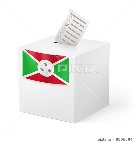 Ballot box with voting paper. Burundi 9906394