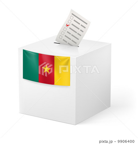 Ballot box with voting paper. Cameroon Ballot box with voting paper. Cameroon 9906400
