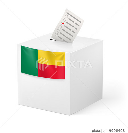 Ballot box with voting paper. Benin Ballot box with voting paper. Benin 9906408