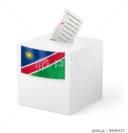 Ballot box with voting paper. Namibia Ballot box with voting paper. Namibia 9906437