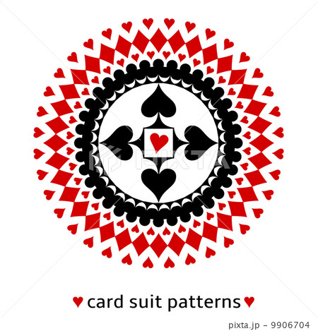 Card suit geometric ornament with a heart Card suit geometric ornament with a heart 9906704