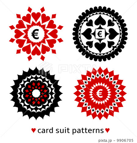 Four card suit round patterns Four card suit round patterns 9906705
