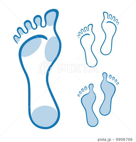 Feet illustration made with curved lines 9906706
