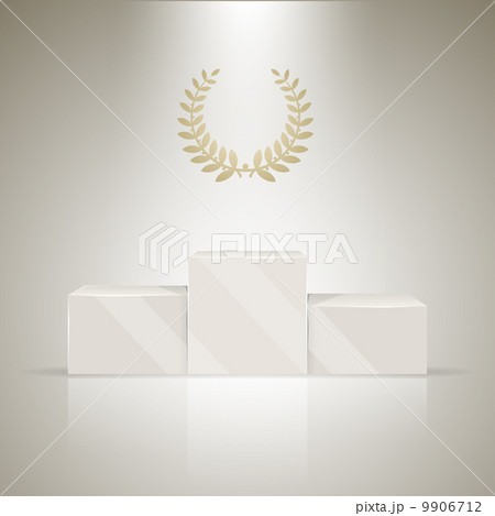 Sport winners pedestal with laurel wreath 9906712