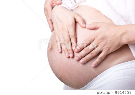 Lovely pregnant with her husband used hand  touched torso 9914555