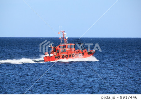 pilot boat orange tugboat at the sea pilot boat orange tugboat at the sea 9917446