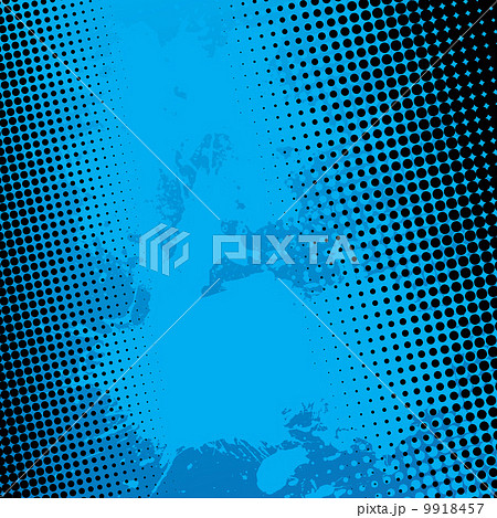 Blue Splatter Halftone Background 9918457