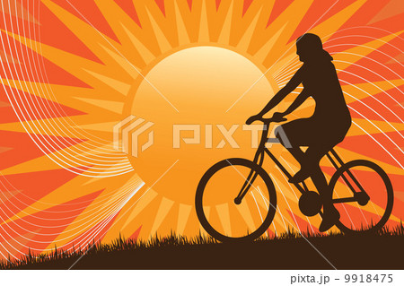 Mountain Biking Silhouette 9918475