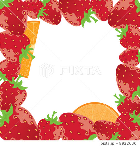 vector strawberry frame with oranges 9922630