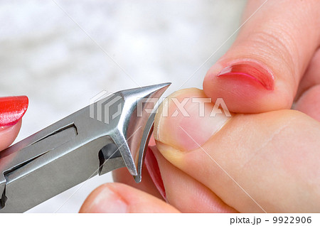 cutting fingernail with clipper 9922906