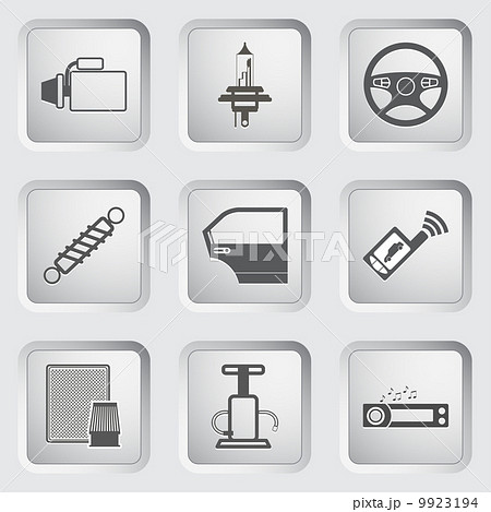Car part and service icons set. Car part and service icons set. 9923194