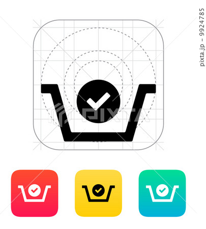 Shopping basket check icon. 9924785