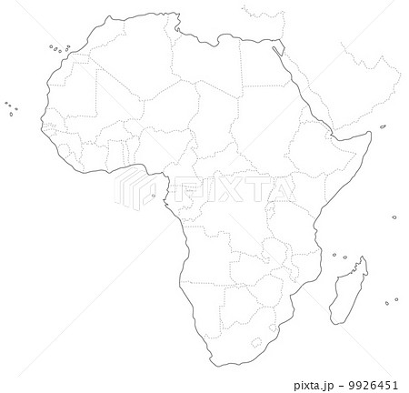 アフリカの地図のイラスト素材