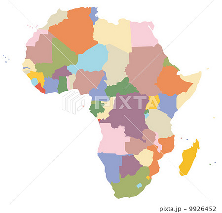 アフリカの地図のイラスト素材