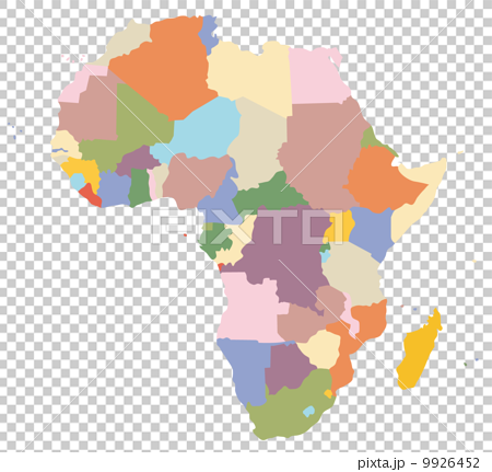 アフリカの地図のイラスト素材