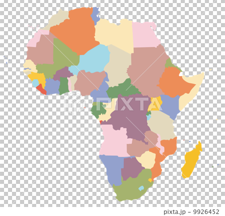 アフリカの地図のイラスト素材