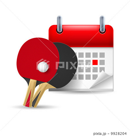 Ping pong rackets and calendar Ping pong rackets and calendar 9928204