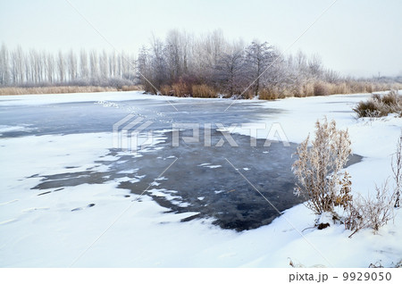 big frozen lake in winter big frozen lake in winter 9929050