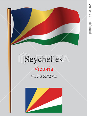 seychelles wavy flag and coordinates 9930162