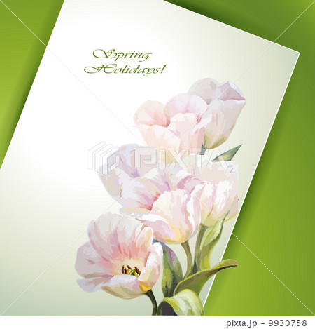 Spring flowers invitation template card. Spring flowers invitation template card. 9930758