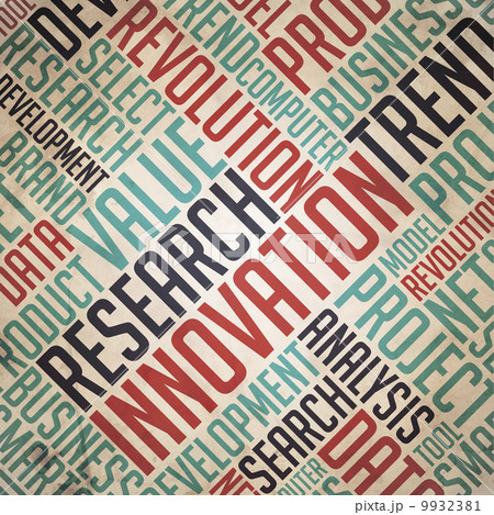 Research Innovation - Vintage Wordcloud. 9932381