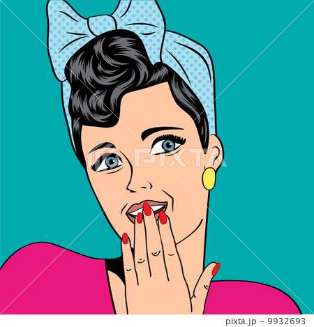 cute retro woman in comics style cute retro woman in comics style 9932693