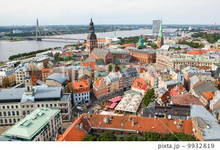 The panorama view of Riga, Latvia 9932819