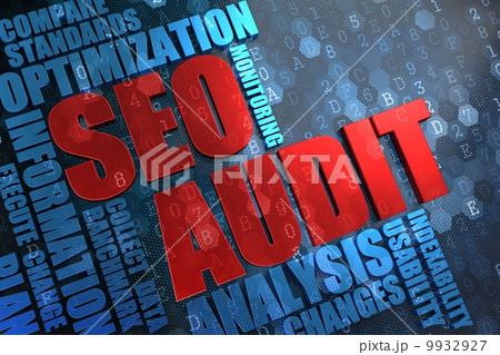 SEO Audit -  Wordcloud Concept. 9932927