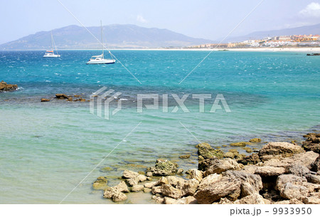 View of the beach and ocean Spain Tarifa View of the beach and ocean Spain Tarifa 9933950