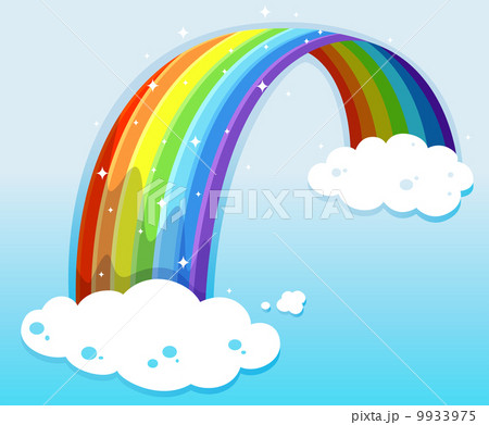A sky with a sparkling rainbow 9933975