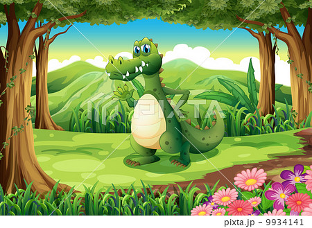 A crocodile at the forest A crocodile at the forest 9934141