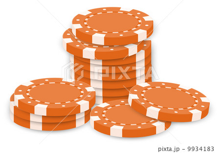 Orange poker chips 9934183