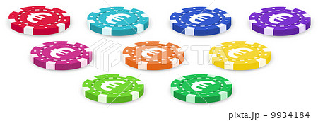 Colorful poker chips 9934184