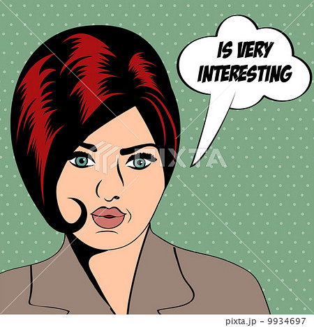 cute retro woman in comics style 9934697
