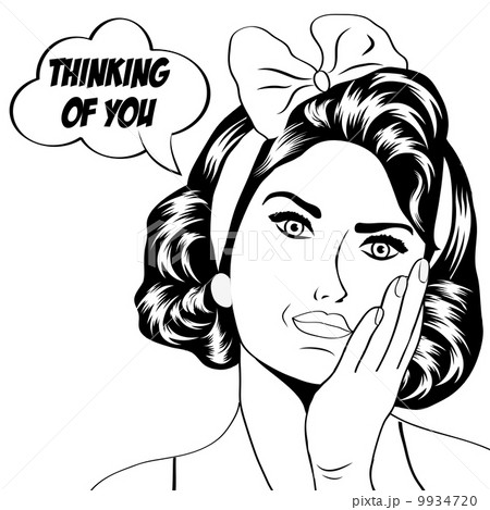 cute retro woman in comics style cute retro woman in comics style 9934720