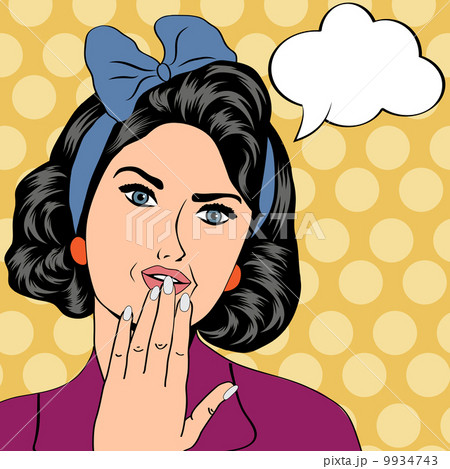 cute retro woman in comics style 9934743