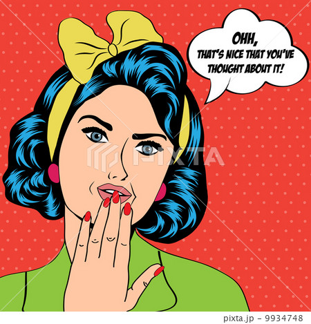 cute retro woman in comics style cute retro woman in comics style 9934748