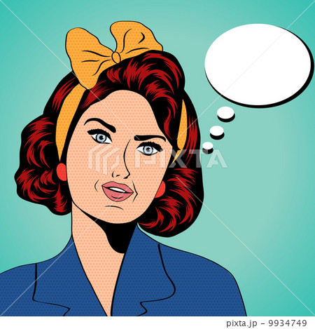 cute retro woman in comics style cute retro woman in comics style 9934749