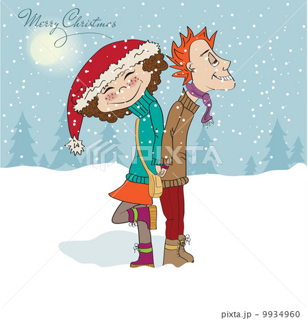 funny couple in the winter 9934960