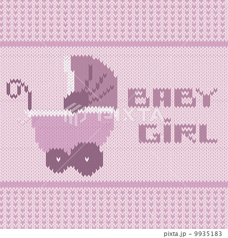 knitted baby girl shower announcement card knitted baby girl shower announcement card 9935183
